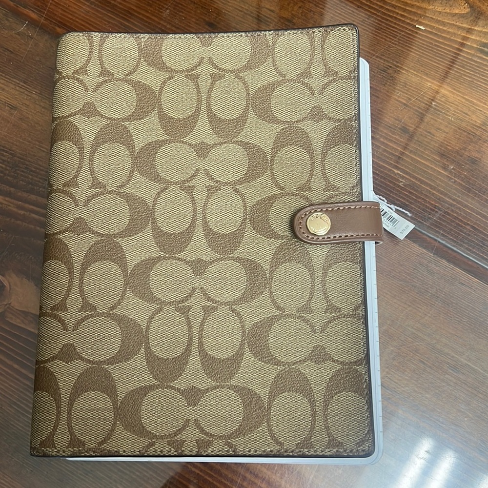 Coach Leather Notebook NWT